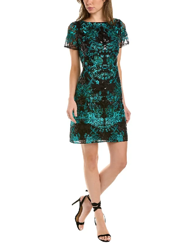Massive Deals Marchesa Notte Embroidered Sheath Dress
