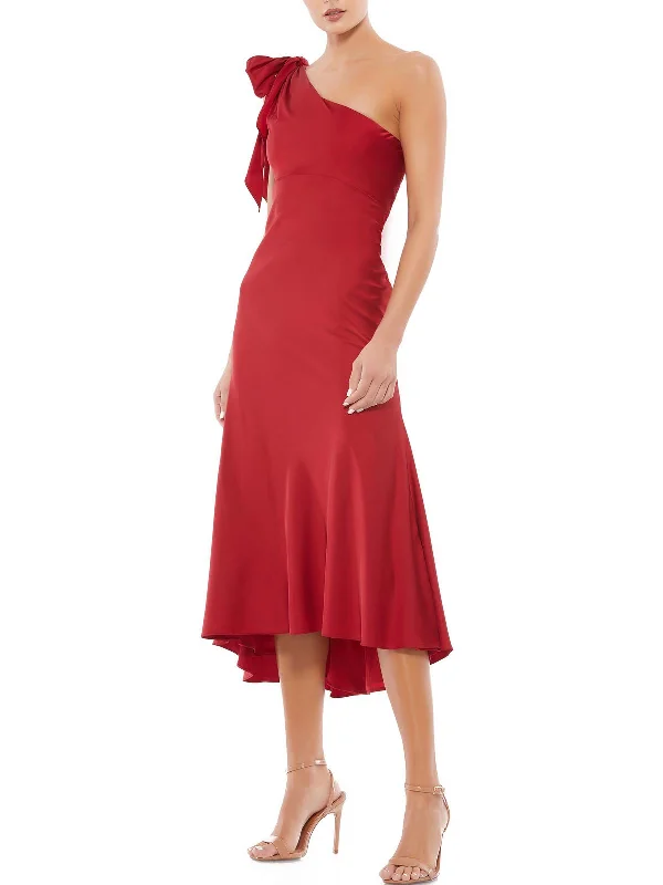 Today’s Deal Womens One Shoulder Calf Midi Dress