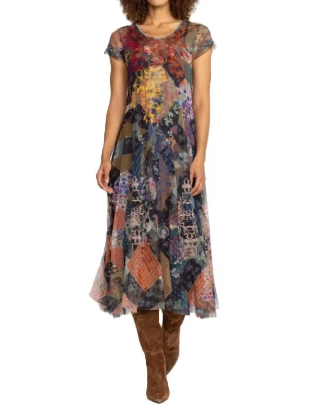 Don't Wait Tahlia Mesh Dress In Multi