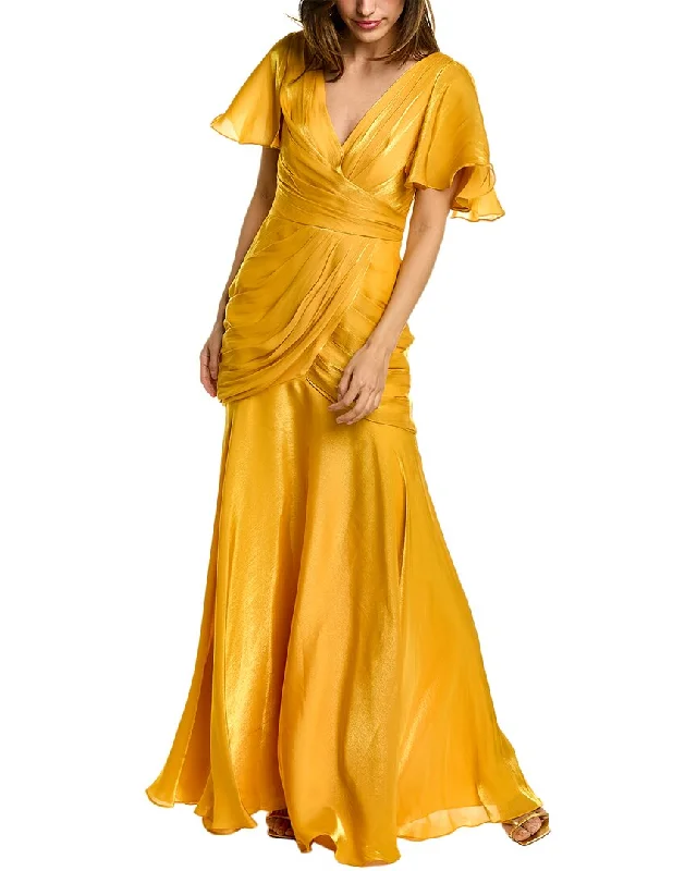 Special Promotion Theia Tamara Flutter Sleeve Gown