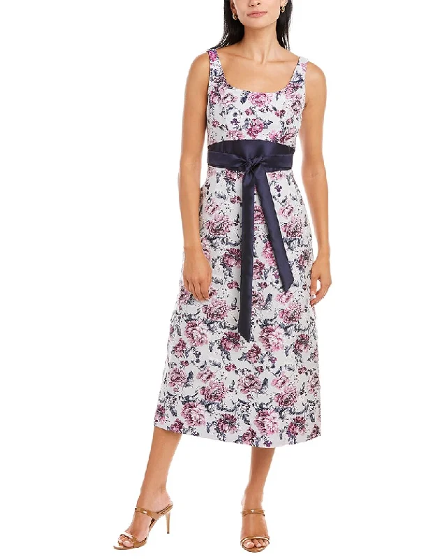 Savings Galore Kay Unger Jacquard Midi Dress
