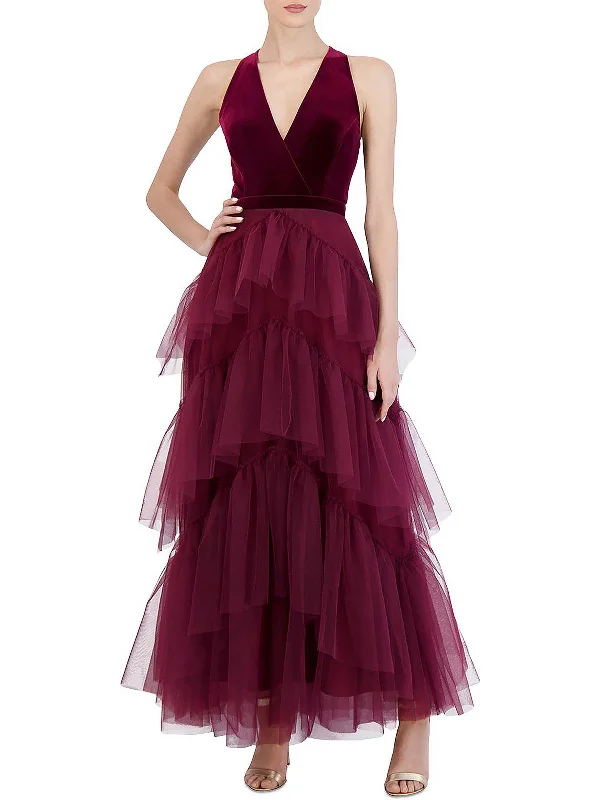 Big Savings Womens Velvet Long Evening Dress