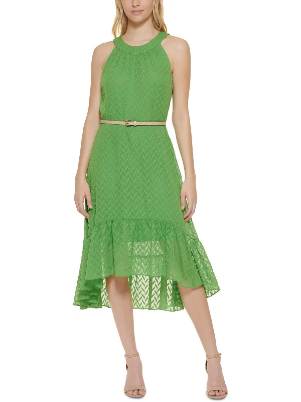 Bargain Prices Womens Textured Halter Midi Dress