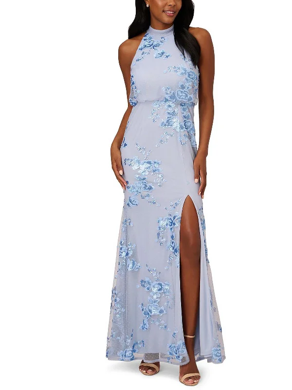 Today’s Deal Womens Sequined Blouson Evening Dress