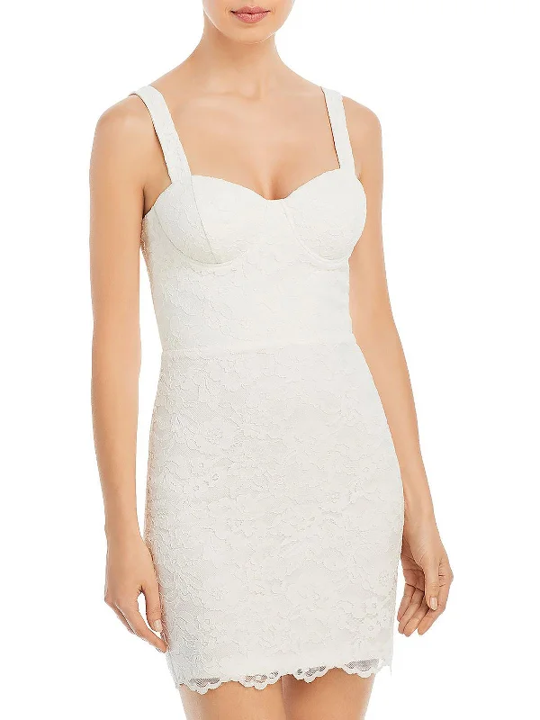 Price Smash Womens Lace Short Mini Dress