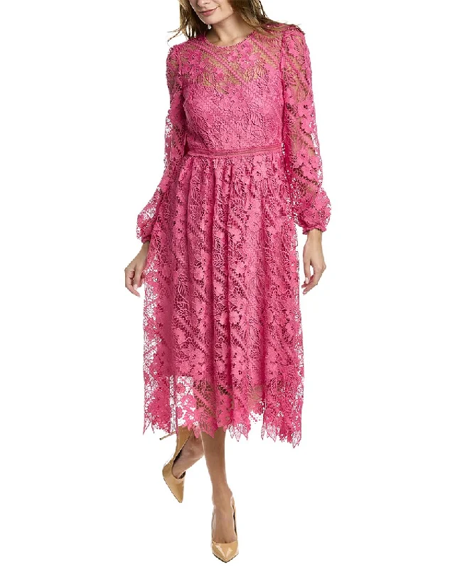 Take Advantage ML Monique Lhuillier Lace Midi Dress