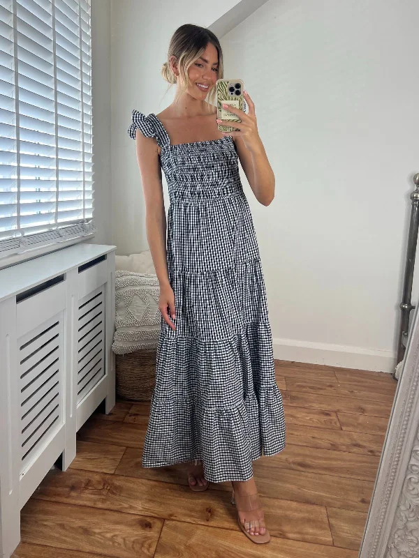 Epic Deals Eden Tiered Frill Dress / Gingham
