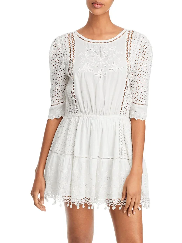 Price Rollback Novalie Womens Embroidered Short Mini Dress