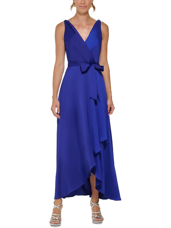 Don’t Miss Out Womens Satin Evening Dress