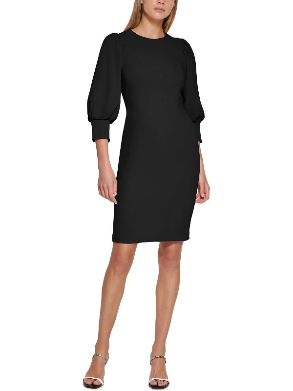 Warehouse Sale Womens Gathered Above Knee Sheath Dress