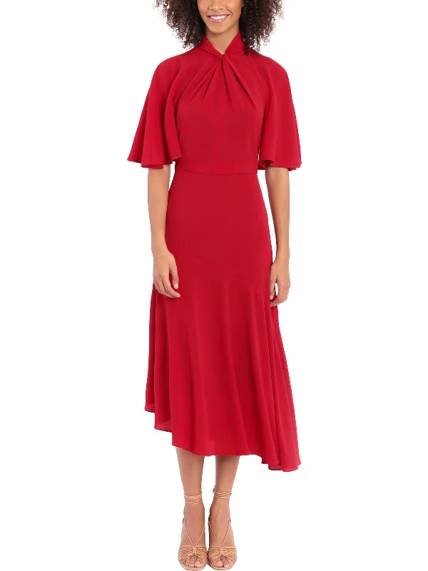 Savings Galore Womens Crepe Midi Cocktail and Party Dress