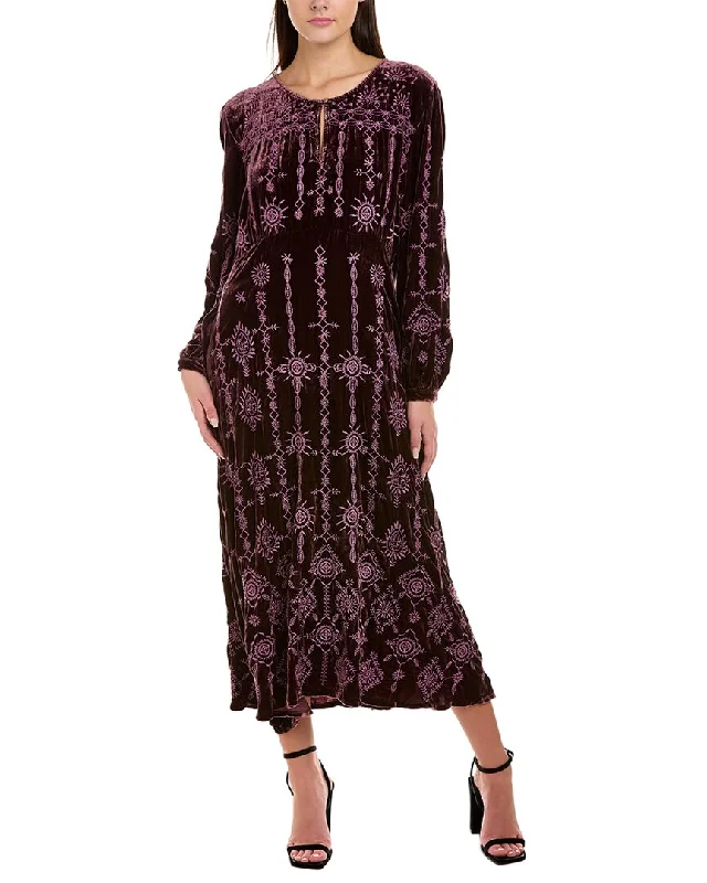 Markdowns Johnny Was Althea Silk-Blend Maxi Dress