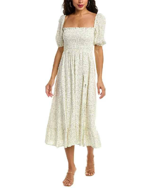 Markdowns O.P.T. Daisy Linen-Blend Midi Dress