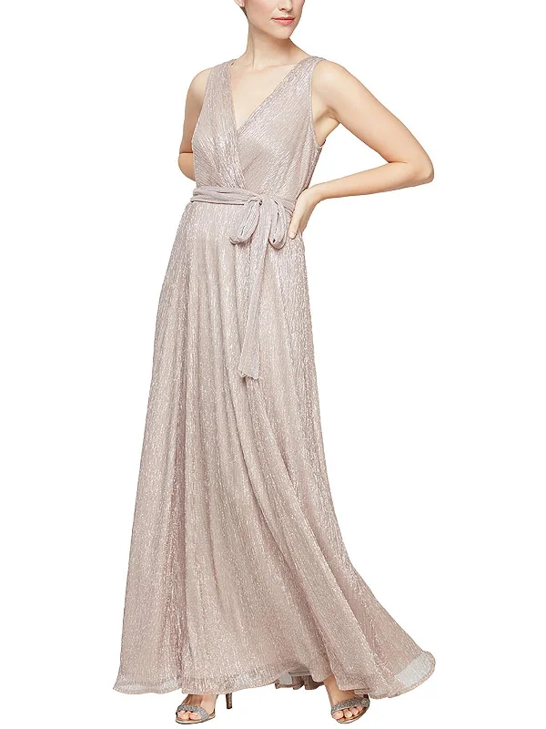 Huge Discounts Womens Faux Wrap Maxi Evening Dress