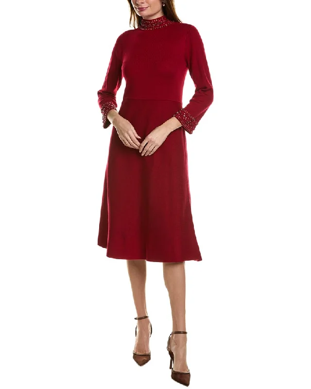 Price Rollback Anne Klein Mock Neck Sweaterdress