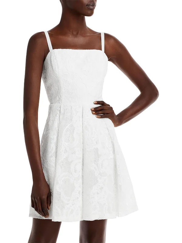 Super Deal Womens Lace Cocktail Mini Dress