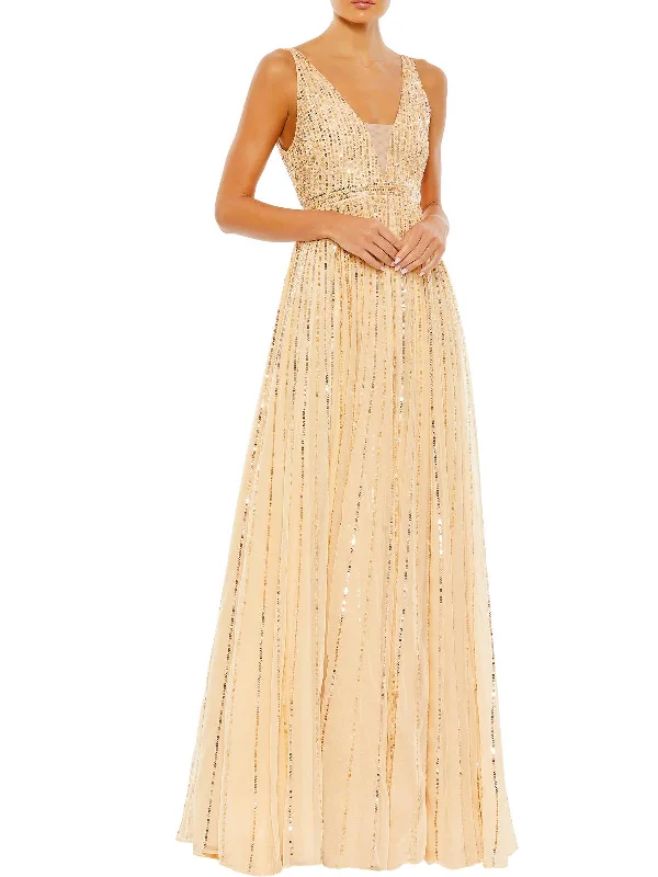 Great Bargains Womens Sequined Long Evening Dress