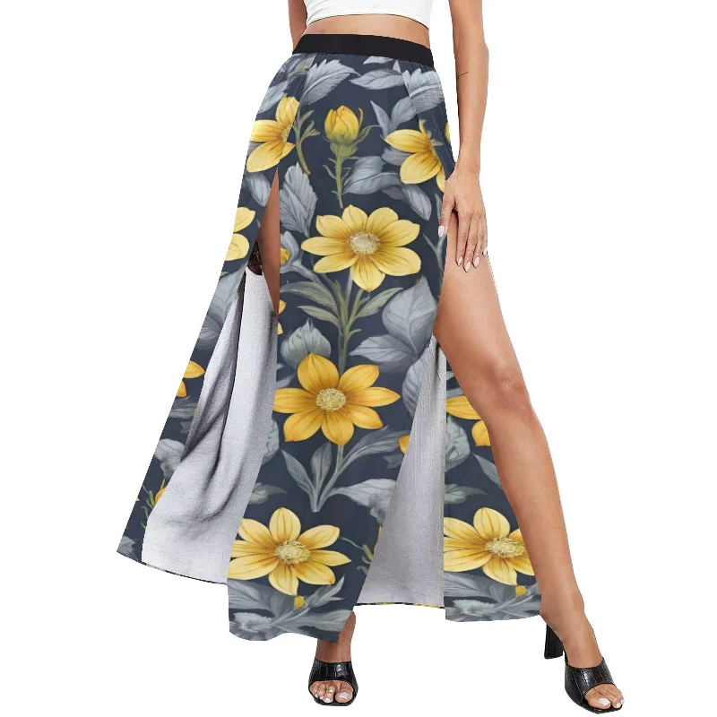Price Reduction Women's High Slit Long Beach Dress (S40)