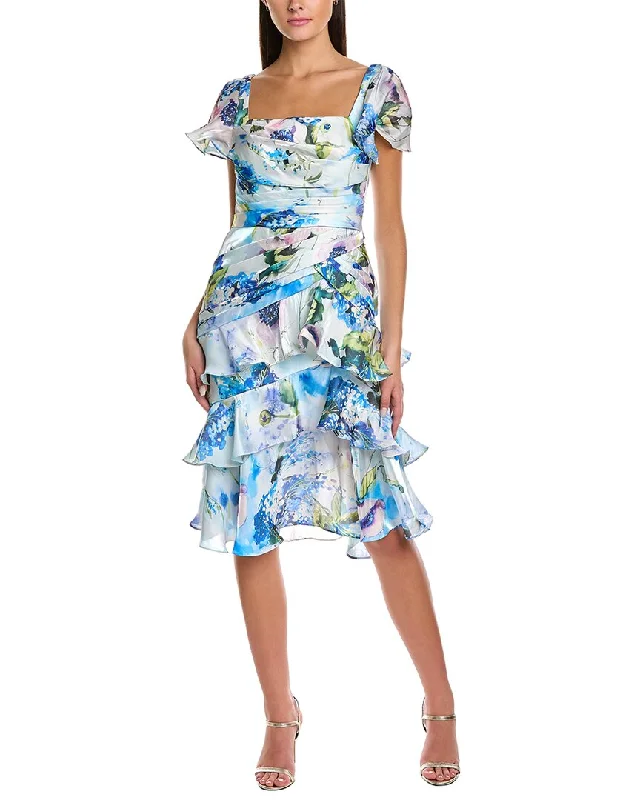 Deal Dash Theia Marin Draped Cocktail Dress