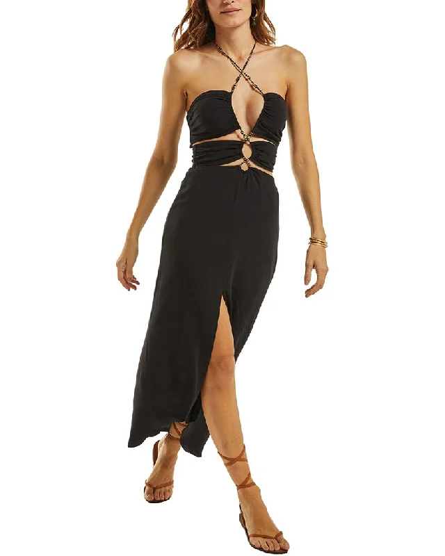 Markdown Madness ViX Solid Luana Detail Long Dress