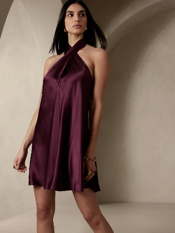 Deal Dash Rhapsody Silk Mini Dress