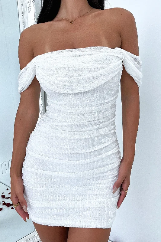 Final Markdown Nara Dress - White Sequin