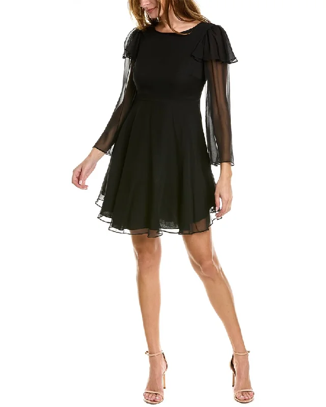 Don't Wait Rebecca Taylor Ruffle Silk Mini Dress