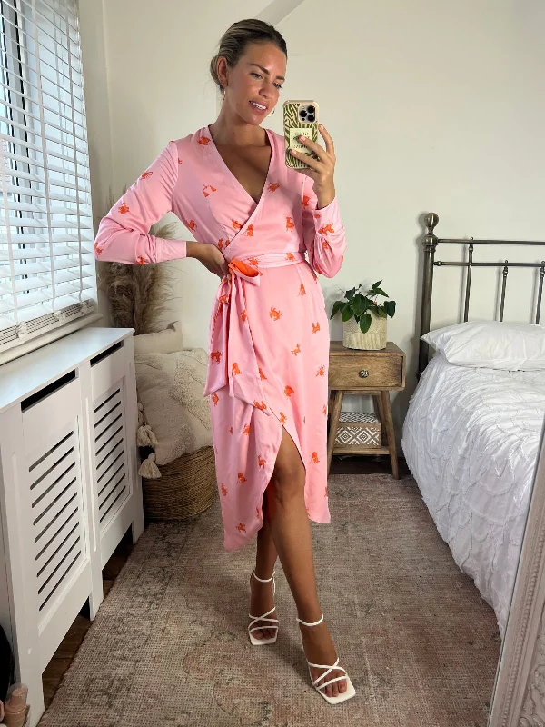 New Deals Fergie Reversible 2 in 1 Wrap Midi Dress / Zodiac Print