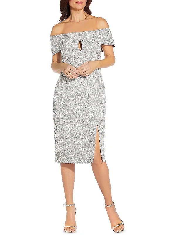 Huge Discounts Womens Off-The-Shoulder Knee-Length Cocktail and Party Dress