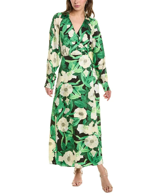 Bargain Prices Anne Klein Tie Waist Midi Faux Wrap Dress