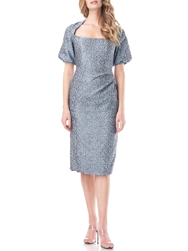 The Best Prices Fernanda Womens Floral Midi Cocktail and Party Dress