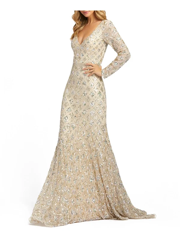 Buy More, Save More Womens Sequined Maxi Evening Dress