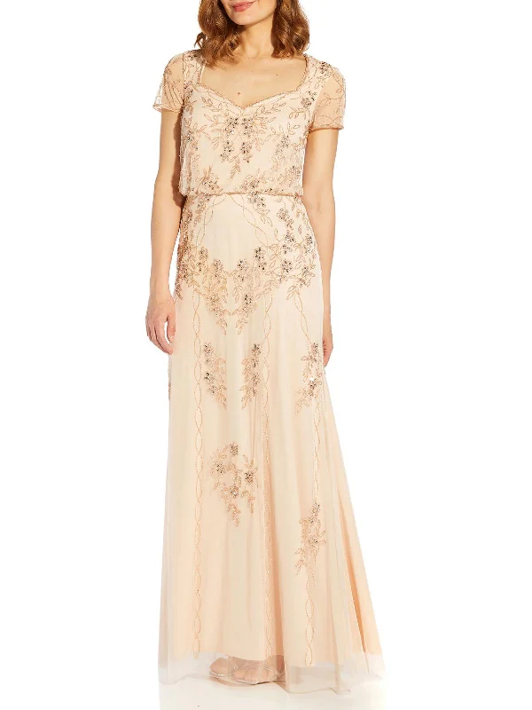Get It Before It’s Gone Womens Beaded Maxi Evening Dress