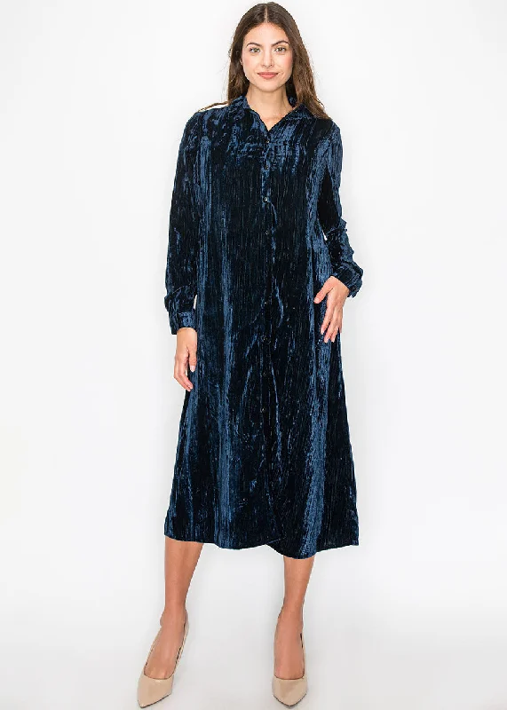 Final Sale Ocean Depths Velvet Dress