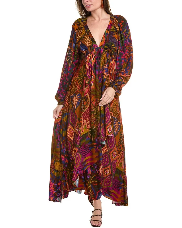Savings Galore FARM Rio Jungle Animals Tapestry Maxi Dress