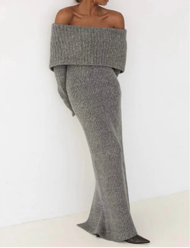 Markdowns Fireside Maxi Dress In Grey