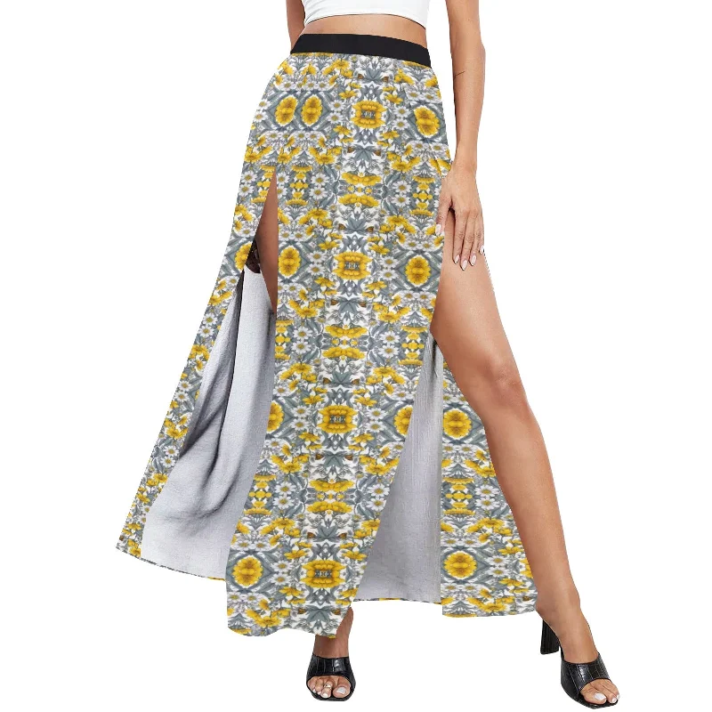 Deal Dash Women's High Slit Long Beach Dress (S40)