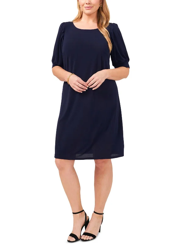 Limited Time Plus Womens Puff Sleeve Knee-Length Sheath Dress