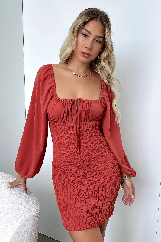 Referral Discount Ella Dress - Rust