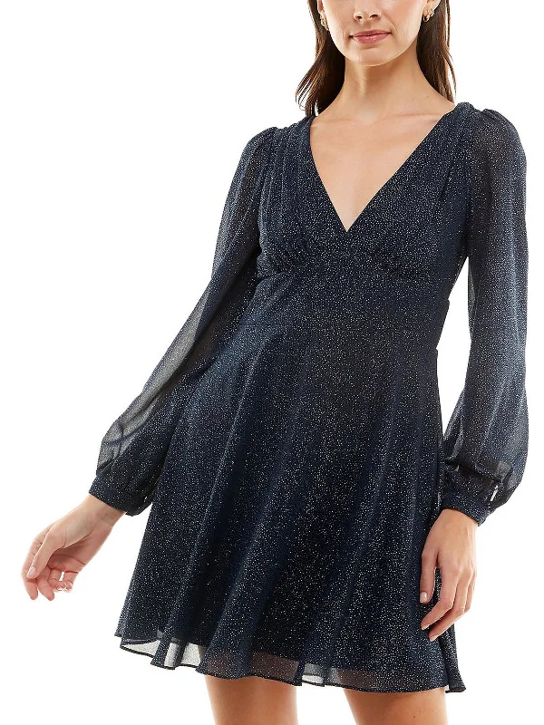 Price Slash Womens Tie Back Mini Cocktail and Party Dress