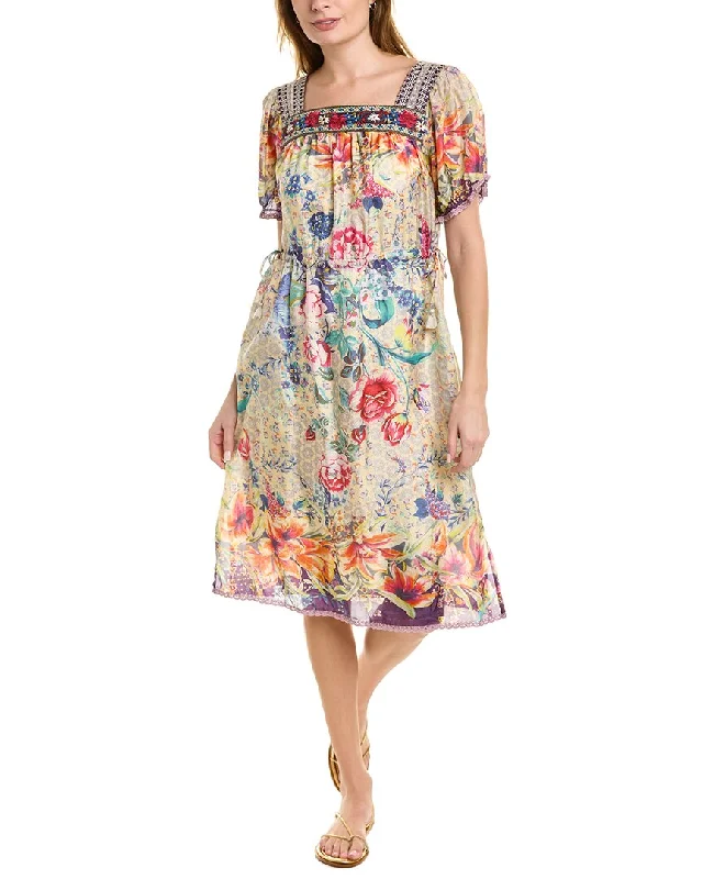 Act Fast Johnny Was Topiary Rumi Silk Dress