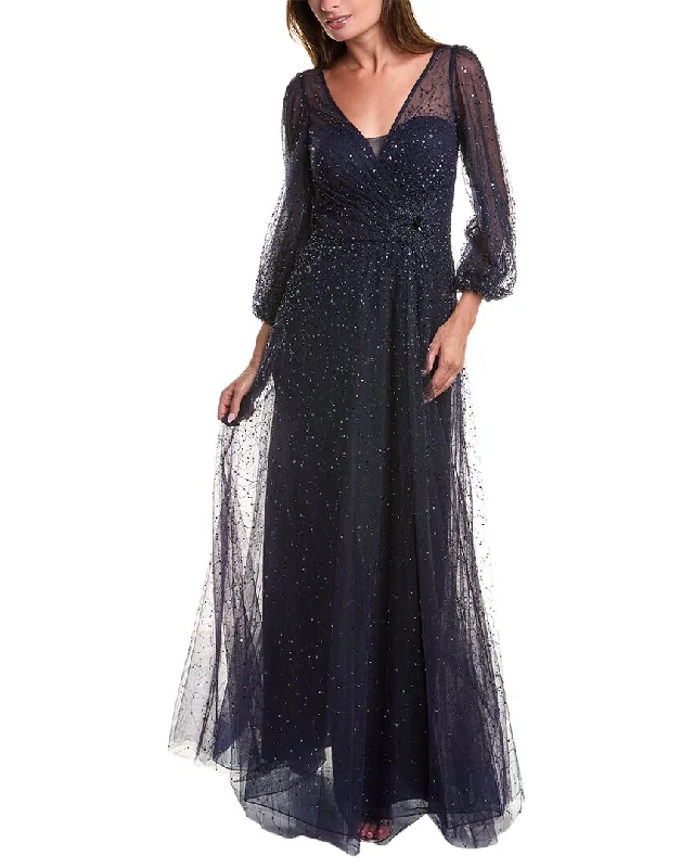Special Offer Teri Jon by Rickie Freeman Beaded Tulle Gown