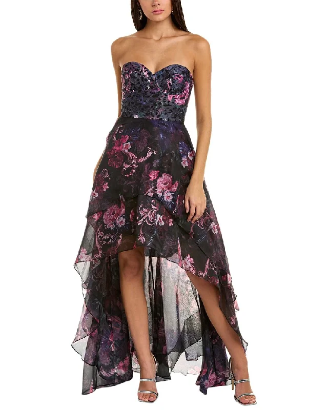 Huge Savings Marchesa Notte Sleeveless Floral Gown