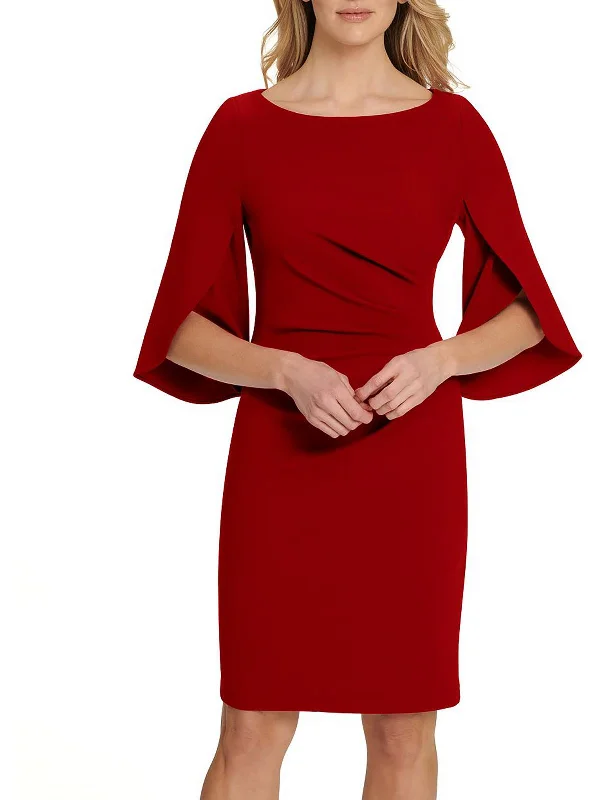 Doorbuster Deal Womens Ruched Knee Wear to Work Dress