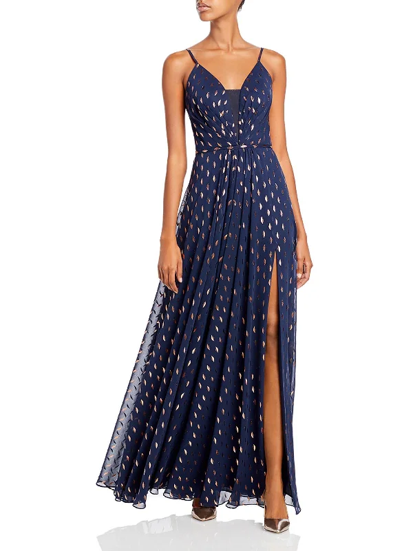 TIME-Limited Offer Womens Mesh Inset Maxi Evening Dress