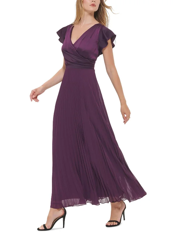 Take Advantage Womens Surplice Neckline Long Evening Dress