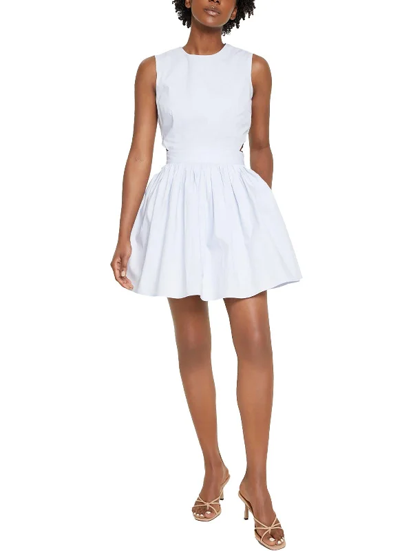 Exclusive Preview Adelade Womens Organic Cotton Cut-Out Fit & Flare Dress