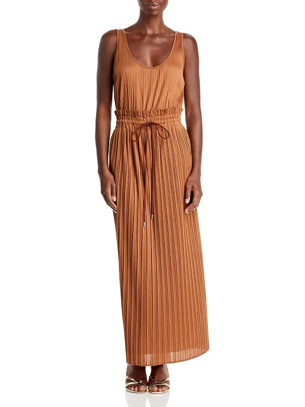 Seasonal Sale Val Womens Pleated Tank Maxi Dress