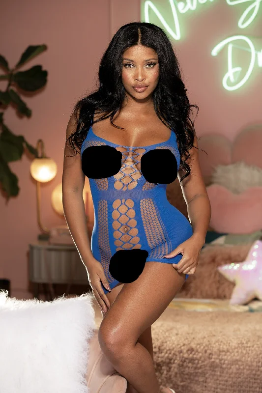 Great Deals Sporty Fishnet & Knit Bedroom Dress