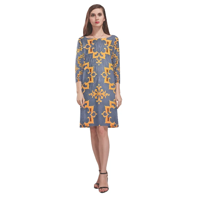 Online Specials Women's Loose Round Neck Dress (Model D22)